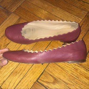 Chloe scalloped flats